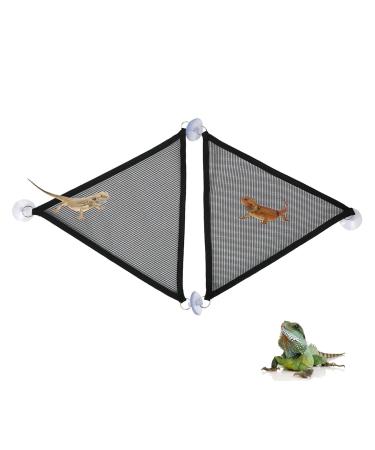 VDFJEK 2 Packs Reptile Hammock Mesh Reptile Accessories Vivarium Accessories Bearded Dragon Accessories for Reptile Lizards Snakes Hammock