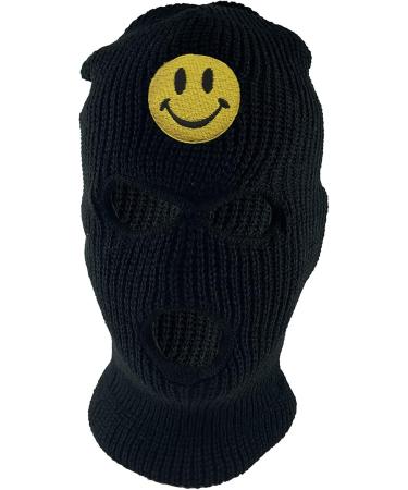Gravity Threads Smile Face 3-Hole Ski Mask - Classic Black | One Size Fits All | International Shipping Available - Buy Online on GoSupps.com