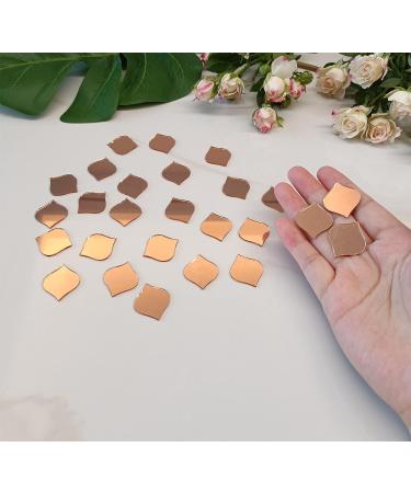100 Arabesque Glass Mirror Mosaic Supplies - Rose Gold Mirror Craft Supplies - Buy Online on GoSupps.com
