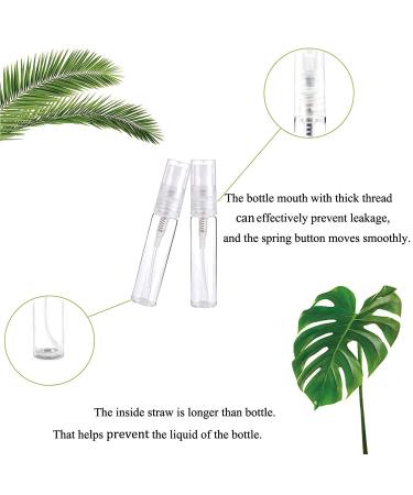 Mini Refillable Glass Spray Bottle 5ml - 60 Pcs Set for Travel, Essential Oils, Perfume & Cleaning - Buy Online on GoSupps.com