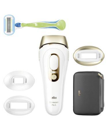 Braun IPL Silk-Expert Pro 5 PL5242 Hair Removal Device - Home Laser Alternative White/Gold Includes Case & Venus Shaving System 3 Heads - Perfect Gift for Women - Buy Online on GoSupps.com