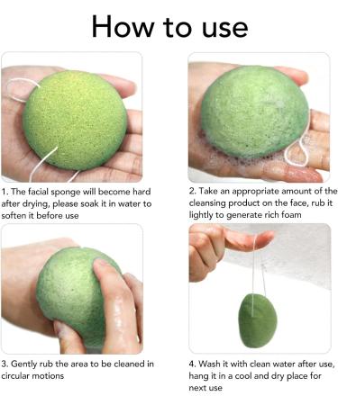 6 Pieces Konjac Facial Sponge Natural Biodegradable Konjac Facial Sponge Konjac Sponge Set for Deep Pore Cleansing and Exfoliation Facial Sponges for All Skin Types - Buy Online on GoSupps.com