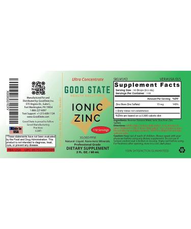 Good State Ionic Liquid Zinc Ultra Concentrate Bundle with Vegan Vitamin D3 | Immune Support Combo - Buy Online on GoSupps.com