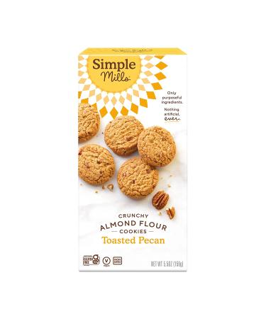 Simple Mills Crunchy Almond Flour Toasted Pecan Cookies - Pack of 6 | 5.5 Oz - Gluten-Free & Delicious - Buy Online on GoSupps.com