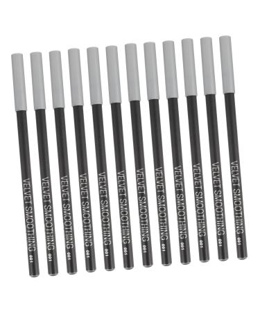 Beatifufu 12 Pieces Black Eyeliner 1 Makeup Eyeliner Eyebrow Pencil Pen Eyeliner Highlighter Pencil Drawing Eye Contour Highlight Girl Plastic Touch Up Pen