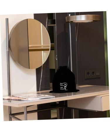 IWOWHERO 5 Pcs Hair Dryer Storage Bag Jewels for Hair Supplies Compact Retractable Blowdryer Flannel Black - Buy Online on GoSupps.com