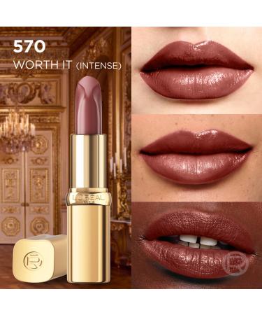 L'Or al Paris Lipstick 570 Worth It - Silky Finish 12 Hour Moisture Nourishing Ingredients | Color Rich Satin Nude - 4g - Buy Online on GoSupps.com