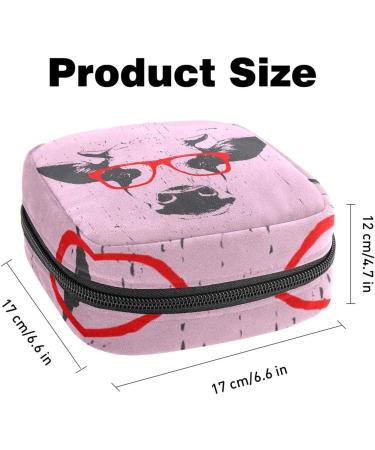 Buy Cow Glasses & Women's Period Bags | Portable Menstrual Cup Holder & Napkin Storage for Teens & Girls - Buy Online on GoSupps.com