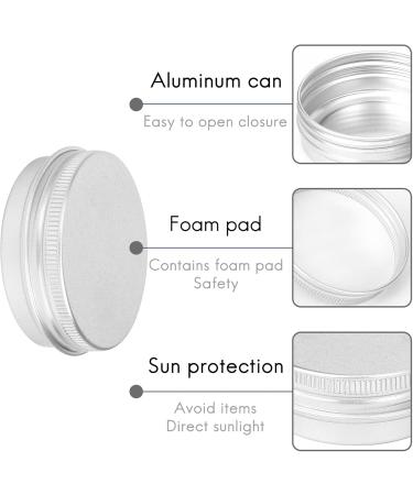 Pack of 30 Round Metal Lip Balm Tins with Screw Caps (1) - Buy Online on GoSupps.com