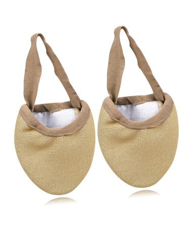 NOLITOY 1 Pair Half Palm Toe Sleeve Invisible Foot Cover Jazz Shoes Front Feet Gold Shoes for Women Heels Foot Insoles for Men Girl Ballet Shoes Belly Forefoot Pad Suede Non-Slip Women's