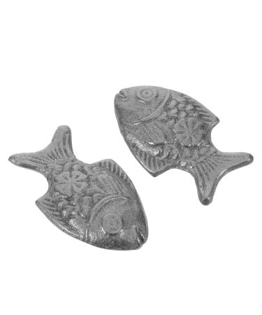 VALICLUD VALICLUD 2 Pieces Food Grade Cast Iron Iron Fish for Cooking Natural Iron Supplementation Aid for Vegans Athletes Pregnant Women Daily Iron Deficiency Solution
