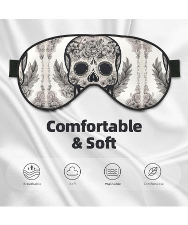 Buy Mexican Skull Print Ultra-Soft Light-Blocking Eye Mask | Comfortable Sleep Mask for Restful Sleep - International Shipping Available - Buy Online on GoSupps.com