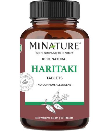 Miniature Haritaki Tablets | 90 Vegan Tablets | 1000 mg | 45 Days Supply | Terminalia Chebula | International Shipping - Buy Online on GoSupps.com