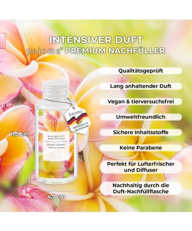pajoma Room Fragrance Refill Bottle Mango Orange 100 ml (1er Pack) Mango-orange - Buy Online on GoSupps.com