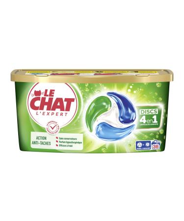 LE CHAT - L'Expert - 4-in-1 Disc - Anti-Stain Action - Preservative-Free - Hypoallergenic Fragrance - Selected Ingredients wi