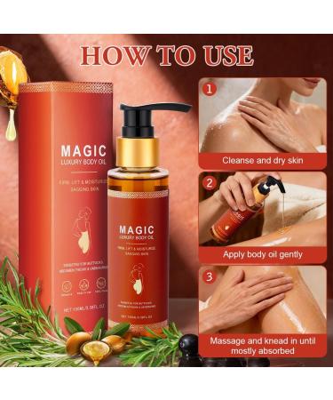  AOOWU Magic Body Oil 100ml Magic Body Oil Firming Body Oil Moisturizing Oil for Body Care Intensely Moisturizes & Reduces Fine Wrinkles For All - Buy Online on GoSupps.com