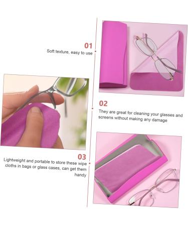 NOLITOY 60 Pcs Glasses Cleaning Cloth - Lens & Screen Cleaner Wipes for Eyeglasses Cell Phones and More - Fiber Cloths in Purple (3pcs 18x15cm - Buy Online on GoSupps.com
