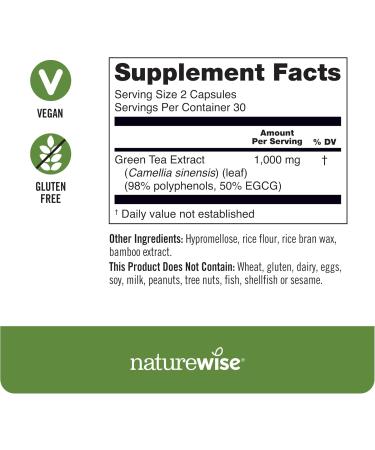 NatureWise 1 Green Tea Extract 1000 mg - Vegan Non-GMO - 60 Capsules 30-Day Supply + 1 Garcinia Cambogia - 60% HCA - Vegan Non-GMO - 90 Capsules 1-3 Month Supply  - Buy Online on GoSupps.com