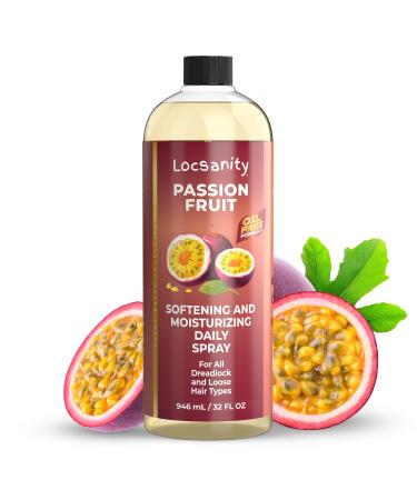 Locsanity Daily Moisturizing Spray for Dull Dry Locs Jumbo Size Passion Fruit Hair and Scalp Moisturizer for Dreadlocks Sisterlocks Microlocks Braids to Control Oil and Frizz (32 fl oz) 32 Fl Oz (Pack of 1)