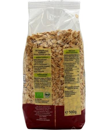 Alnatura Organic oat flakes large leaf vegan pack of 6 6 x 500 g - Buy Online on GoSupps.com