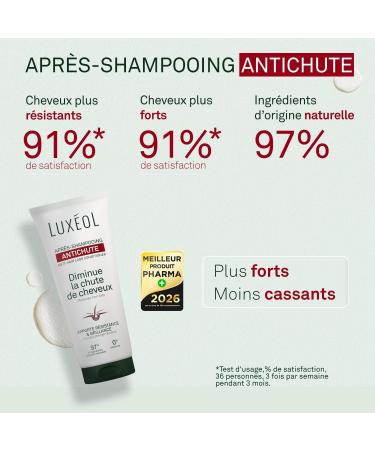 LUXEOL - Routine Antichute R actionnelle - Diminue La Chute De Cheveux Passag re - Shampooing (200 ml) + Apr s-Shampooing (200 ml) + Spray (100 ml) - Cheveux Fragilis s - Fabriqu En France - Buy Online on GoSupps.com