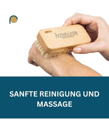 REMOS Hand Brush - Soft Natural Bristles & Beech Wood - Doctor's Brush for Gentle Cleaning | Eco-Friendly 1 Piece - Buy Online on GoSupps.com