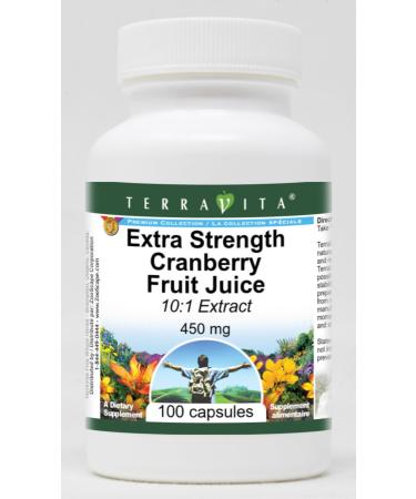 Extra Strength Cranberry Fruit Juice 10:1 Extract - 450 mg (100 Capsules ZIN: 512972) - 3 Pack