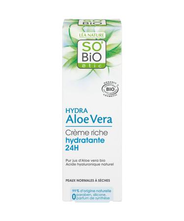 SO'BiO tic Cosmebio Hydra Aloe Vera 24 Hours Rich Moisturizing Day Cream 50 ml