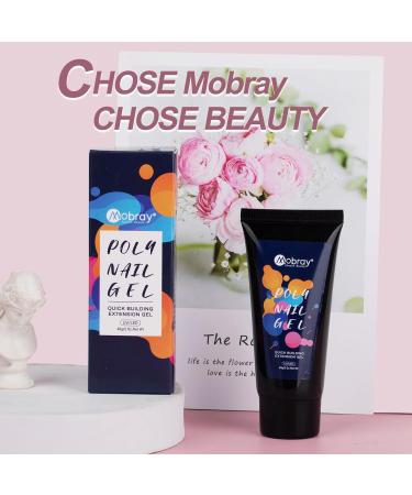 Mobray Poly Nail Gel Jelly Pink Rose 60 ML - Natural Color Acrylic Enhancement Builder for Nail Art - Beginner & Professional Poly Gel Extension - Buy Online on GoSupps.com