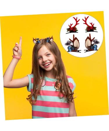 Didiseaon 6 Pairs Christmas Antler Hair Clip Christmas Hair Barrettes Christmas Party Hairpins Deer Antler Hair Pin Christmas Barrettes Antler Horn Hairpins Girl Child Metal The Photo - Buy Online on GoSupps.com