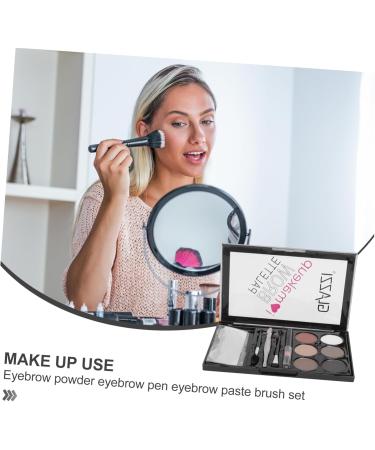 DRESSOOS 2 Sets Abs Eye Brow Shaping Kit Makeup Brush Waterproof Eyebrow Powder - Buy Online on GoSupps.com