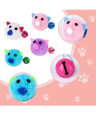 4 Pcs Colorful Cat Toys Balls Soft Cat Balls with Bell Chewing Plush Ball Cats Pom Poms Balls Soft Interactive Cat Balls Toys for Playing Chasing Teeth Grinding Chewing Training - Buy Online on GoSupps.com