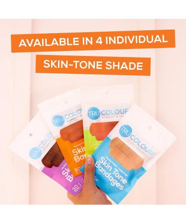 Tru-Colour Skin Tone Bandages Brown-Dark Brown 30-Count Orange Bag - Buy Online on GoSupps.com