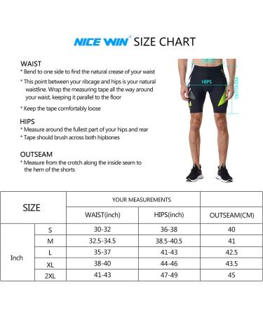 Nicewin Men's Cycling Trousers - 4D Padded Bicycle Shorts Breathable & Fast-Drying Shockproof XL Green - Buy Online on GoSupps.com