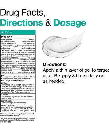 VitaMedica Arnica Montana Gel 3 oz | Homeopathic Pain Relief for Bruises, Joint Pain, and Muscle | Calendula, Comfrey, Witch Hazel, Aloe | Made in USA | BBL Supplies - Buy Online on GoSupps.com