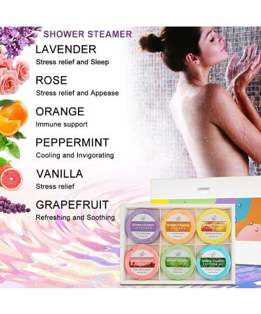 SEVICH Shower Steamers Aromatherapy Bomb Tablets - 6 Pcs Spa Bath Bombs Kit for Relaxation & Sinus Relief - Perfect Home Spa Gift for Mothers & Friends - Buy Online on GoSupps.com
