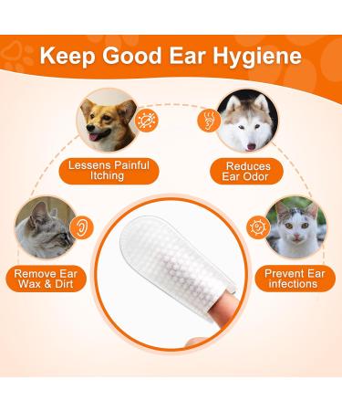 Kulloomii Earring Finger Pads for Dogs & Cats - 100 Pieces Ear Cleaner for Pet Hygiene & Care - Buy Online on GoSupps.com