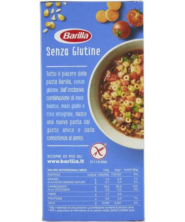 14x Barilla Ditalini rigati 400g senza glutin glutenfree pasta noodles - Buy Online on GoSupps.com