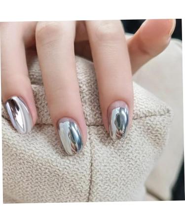 2PCS Chrome Nail Polish Metallic Painting Gel for Nails 3D Mirror Chrome Nail Polish 10g High Glossy Reflective Gel Polish Soak Off Silver Nail Polish - Buy Online on GoSupps.com