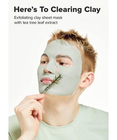 I DEW CARE Clay Sheet Mask - 4 Pack | Daily Exfoliate, Decongest, Minimize Pores, & Soothe | Infused with 3-Clay Complex, Tea Tree & Centella Asiatica - Buy Online on GoSupps.com