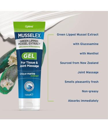 Optima MusselEx Gel Natural Cruelty Free Green Lipped Mussel Extract Tissue & Joint Massage 125 ml (Pack of 2) - Buy Online on GoSupps.com