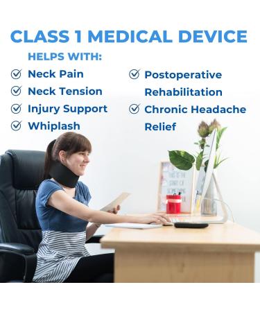 Kedley Foam Neck Collar | Adjustable Medical Grade Neck Brace | Neck Support for Pain Relief | Comfortable Cervical Collar for Neck and Spine Injuries - S/M Size - Buy Online on GoSupps.com