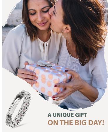 EnerCoppeX Magnetic Bracelets for Women Stainless Steel Bracelet with Effective Healing Magnets Adjustable Jewelry Gift (STB-2475ESDWK) - Buy Online on GoSupps.com
