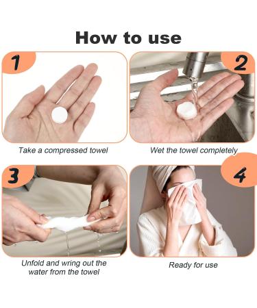 Sibba Face Compressed Towels 120PCS - Disposable Facial Cleansing Cloths for Travel & Outdoor | Soft Cotton Washcloths Mini Thick Daily Cleansing Kit - Buy Online on GoSupps.com