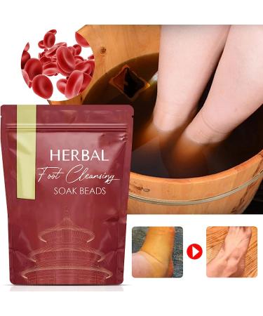 Herbal Foot Cleansing Soak Beads - Botanical Lymphatic Drainage Ginger Foot Bath - Relaxation Massage for Men and Women (30PCS) - Buy Online on GoSupps.com