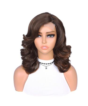Quantum Love Short Loose Curly Body Wave Wig for Black Women - Mix Brown, 16 inches - Buy Online on GoSupps.com