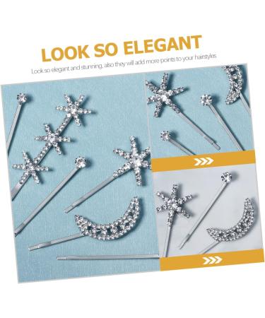 FOMIYES 5 Sets Fringe Bobby Pin Rhinestone Hair Clips Womens Barrettes for Hair Star Hair Clip Hair Barrette Wedding Hair Clip Rhinestone Barrettes Side Clip Girl Headgear Alloy - Buy Online on GoSupps.com