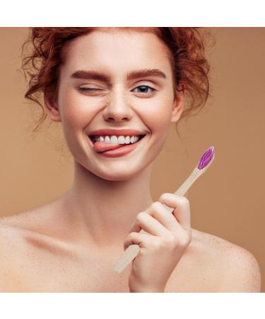 Buy Bamboo Soft Bristle Toothbrush - Travel Ready Charcoal Bristles 4 Colors | Eco-Friendly Oral Care - Buy Online on GoSupps.com