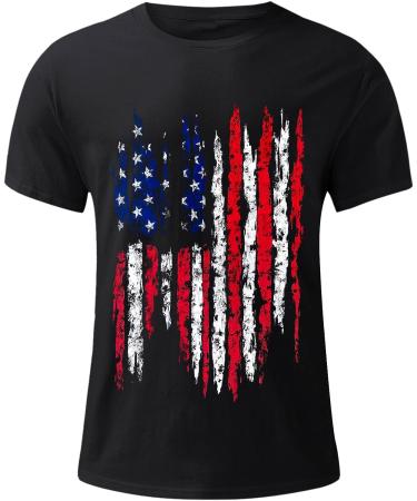 Men's 4th of July Graphic Tee - Funny Independence Day T-Shirt with 3D Printing - USA American Flag Summer Top - XX-Large - Buy Online on GoSupps.com
