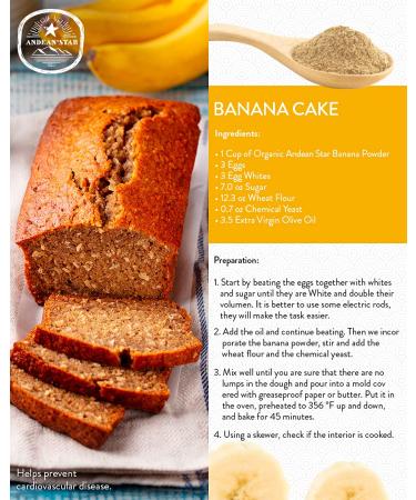 Andean Star Organic Banana Powder - 1lb | Fresh Pure Raw Powdered Fruit for Cooking & Baking | Natural Sweetener for Smoothies, Baked Goods & Desserts | Rich in Potassium, Boosts Energy - Buy Online on GoSupps.com